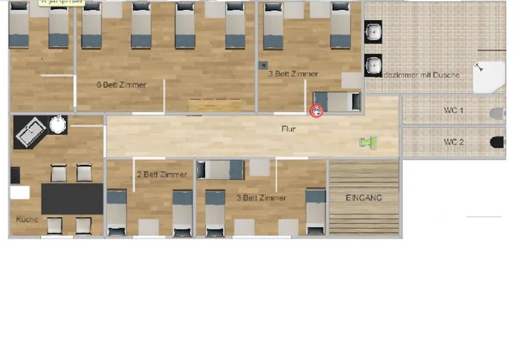 Apartment City Sued- 5 Zimmer_15 Personen _ Komplett_Eingerichtet Hamburg Germany